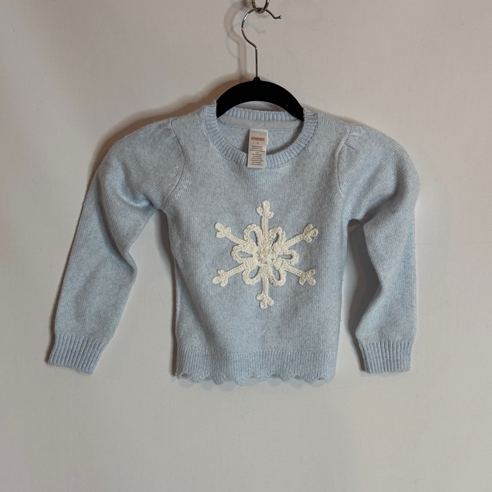 Gymboree Light Blue Sweater With Snowflake